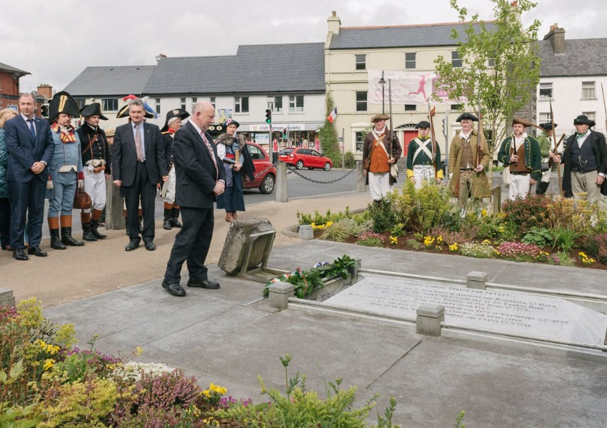 Wreath laying in Castlebar 1798 Commemoration
